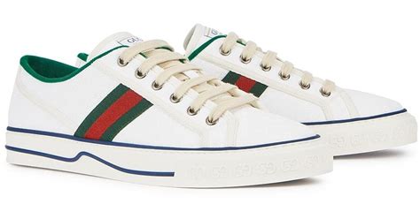 gucci tennis shoes mens white|gucci white tennis shoes women.